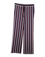 Joseph Striped Wide-Leg Pants In Silk Women Multicolor Size 34 - FR34 Regular