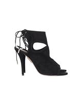 Aquazzura Sexy Thing 105 Cutout Sandals In Suede Women Black Size 38.6