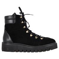 Stuart Weitzman Chalet Hiking Boots In Suede Women Black Size 41.5