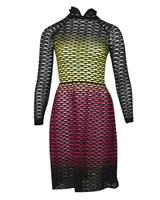 Missoni Perforated Knit Dress In Polyester Women Multicolor S - S Regular