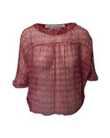 Isabel Marant Etoile Honeycomb Blouse In Silk Women Red Size 38 - FR38 Regular