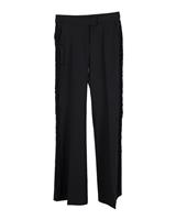Stella Mccartney Fringed Trousers In Wool Women Black Size 36 - IT36 Regular
