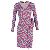 Diane Von Furstenberg Julian Long Sleeves Wrap Dress In Blue And Silk Wo UK - UK2 Regular