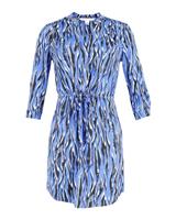 Diane Von Furstenberg Zebra Print Tie Waist Dress In Silk Women Blue Uk Size 2 - UK2 Regular