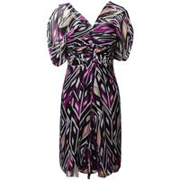 Diane Von Furstenberg Printed Mid-Length Dress In Silk Women Multicolor Size 7 - US7 Regular