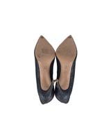 Gianvito Rossi Ellipsis 85 Pumps In Navy Glitter Women Blue Size 39