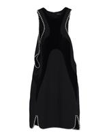 Alexander Wang Racer-Front Dress With Ball Chain Detail In Wool Women Black M - M Regular
