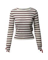 Sandro Striped Ribbon Sweatshirt In Acrylic Women Multicolor S - S Regular