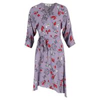 Diane Von Furstenberg Floral Midi Dress In Viscose Women Purple S - S Regular
