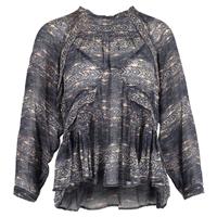 Isabel Marant Printed Blouse In Silk Women Grey Size 36 - EU36 Regular