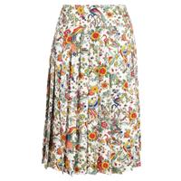 Tory Burch Printed Pleated Knee-Length Skirt In Silk Women Multicolor M - M Regular