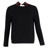 Sandro Jumper With Contrast Collar In Wool Women Black M - M Regular