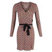 Diane Von Furstenberg Geometric Print Wrap Dress In Viscose Women Multic XXS - XXS Regular
