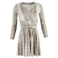 Diane Von Furstenberg Dvf Elowen Print Mini Wrap Dress In Grey Silk Wome XXS - XXS Regular
