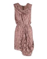 Nina Ricci Draped Lace Dress In Pink Polyester Women Pink L - L Regular