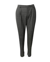 Saint Laurent Checked Slim Trousers In Wool Women Grey Size 40 - FR40 Regular