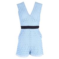 Sandro Fratello Cutout Grosgrain-Trimmed Macram Lace Playsuit In Polyes Size - EU40 Regular