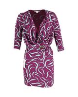Diane Von Furstenberg Danil Cowl Neck Belted Mini Dress In Polyester Wom Size 4 - US4 Regular