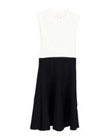 Sandro Edda Two-Tone Knitted Mini Dress In Cotton Women White L - L Regular