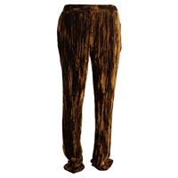 Saint Laurent Straight-Leg Tapered Pants In Velvet Women Brown S - S Regular