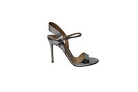 Gianvito Rossi Ankle Strap Sandals In Leather Women Silver Size 36.5