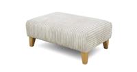 DFS Evan Marley Silver Jumbo Cord Banquette Footstool RRP £319