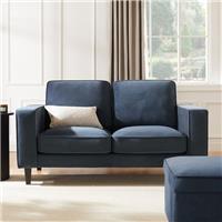 Dusk Soho Dark Blue Matte Velvet 2 Seater Sofa RRP &pound;699
