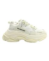 Balenciaga Triple S Sneakers Allover Logo In Polyurethane Women White Size 35