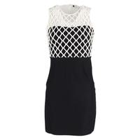 Diane Von Furstenberg Mesh Top Mini Dress In Viscose Women Black Uk Size 2 - UK2 Regular