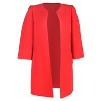 Akris Double-Face Open Coat In Wool Women Red Uk Size 12 - UK12 Regular