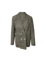 Isabel Marant Kelis Double-Breasted Donegal Jacket In Silk Women Grey Xs - XS Regular