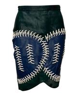 Peter Pilotto Color Block Fur Skirt With Lace Detail In Leather Women Mu Size - FR36 Regular