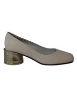Maison Margiela Tin Can Heel Pumps In Leather Women White Size 35