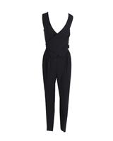 Lanvin Crepe Wrap Waistcoat Bodice Detail Tapered Jumpsuit In Viscose Wo XS - XS Regular