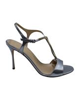 Sergio Rossi Crystal Embellished Ankle Strap Sandals In Leather Women Si Size