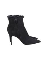 Gianvito Rossi Fur Lined Ankle Boots In Suede Women Black Size 40