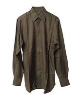 Gucci Herringbone Button Down Shirt In Dark Cotton Men Brown Size 34 - FR34 Regular