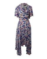 Isabel Marant Namala Cutout Printed Dress In Silk Women White Size 36 - EU36 Regular