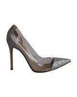 Gianvito Rossi Plexi Glitter Pumps In Pvc Women Silver Size 39.5