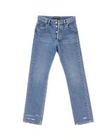 Balenciaga Slim Fit Distressed Jeans In Blue Cotton Women Light Blue Size 28 - US28 Regular