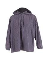 Balenciaga Striped Hoodie In Navy Cotton Men Blue Size 39 - EU39 Regular