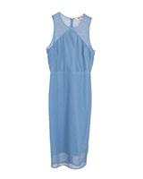 Diane Von Furstenberg Lace Sheath Dress In Sky Blue Polyester Women Light Size 4 - US4 Regular