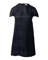 Balenciaga Plaid Tonal Mini Dress In Silk Women Black Size 38 - EU38 Regular