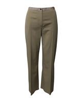 Lanvin Grosgain Waist Trousers In Wool Women Beige Size 36 - FR36 Regular