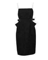 Bottega Veneta Belted Shift Dress In Viscose Women Black M - M Regular