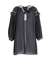 Isabel Marant Embroidered Short Dress In Cotton Women Black S - S Regular