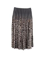 Roberto Cavalli Pleated Leopard Print Skirt In Print Silk Women Multicol Size - IT40 Regular