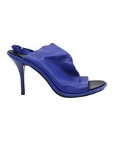 Balenciaga Glove Slingback Heels In Leather Women Blue Size 40
