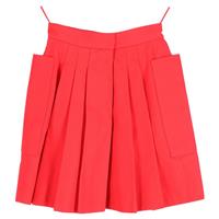 Alexander Mcqueen Pleated Mini Skirt In Cotton Women Red Size 38 - EU38 Regular