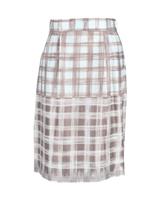 Loro Piana Plaid Midi Skirt In Silk Women Multicolor Size 44 - EU44 Regular